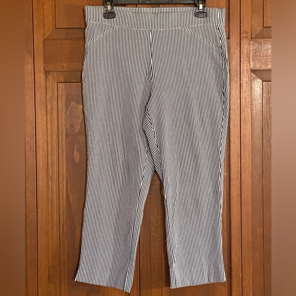 ANNE KLEIN STRIPED CAPRI’S SIZE 12 - Picture 3 of 15